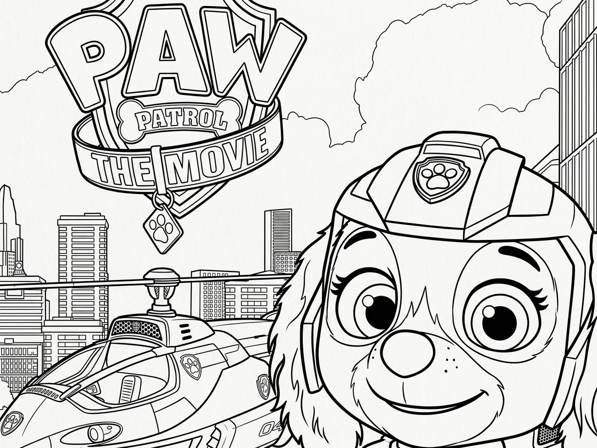 Paw Patrol para colorear para colorear educativo para niño