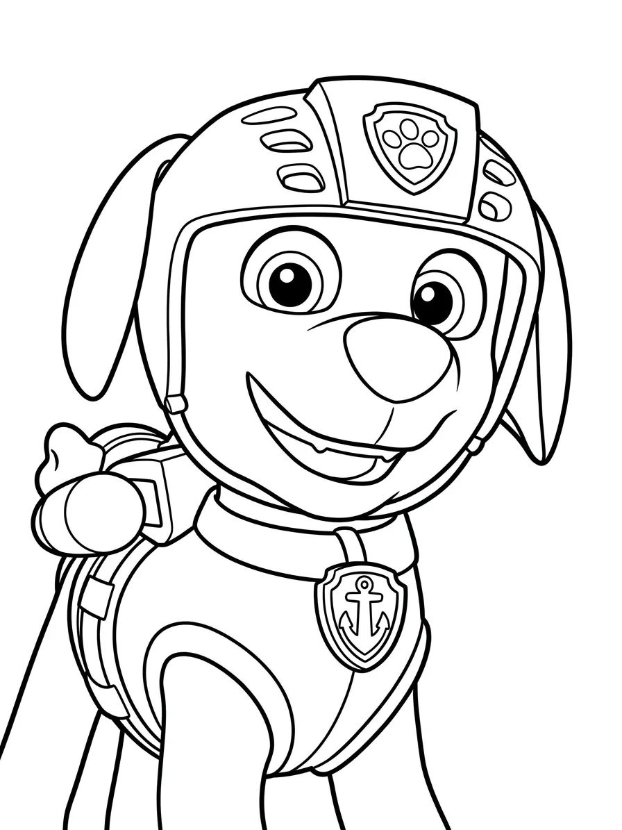 Paw Patrol para colorear para colorear y recortar para imprimir