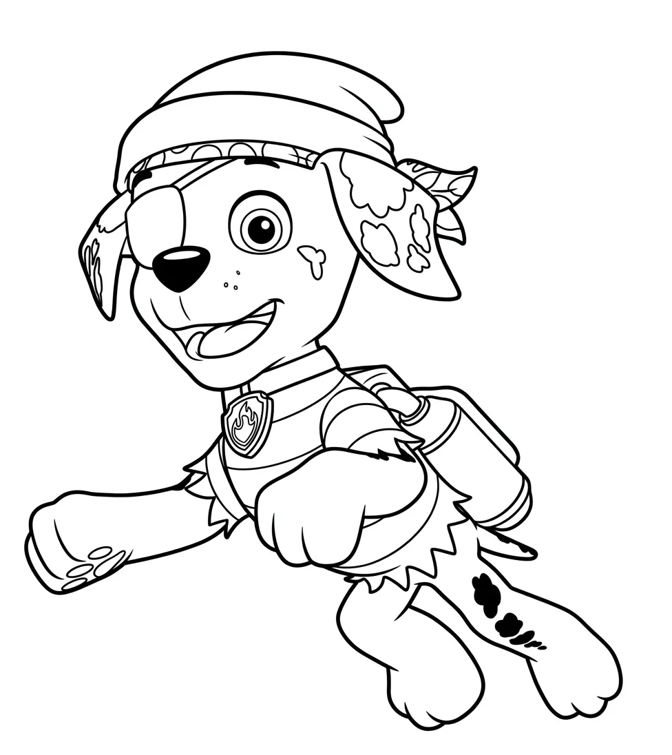 imprimir Paw Patrol para colorear para colorear para niño