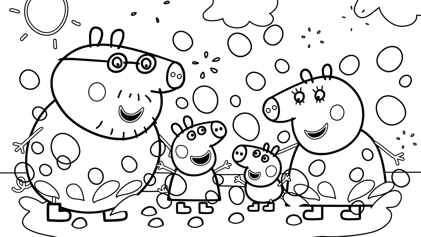 Peppa Pig Para Colorear para colorear y dibujos