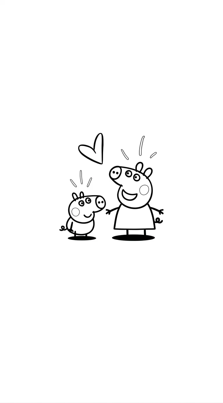 Peppa Pig Para Colorear para colorear educativo para niño