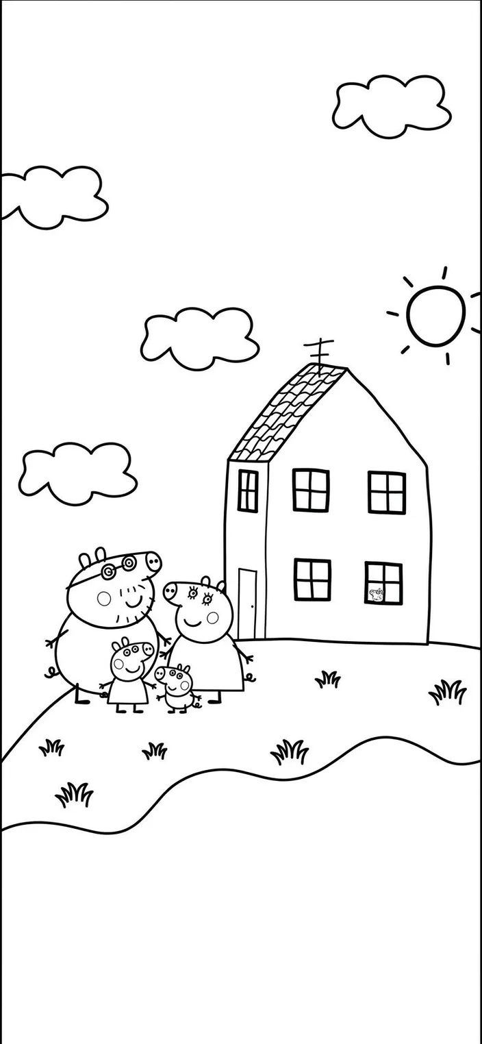 Peppa Pig Para Colorear para colorear para niños para imprimir