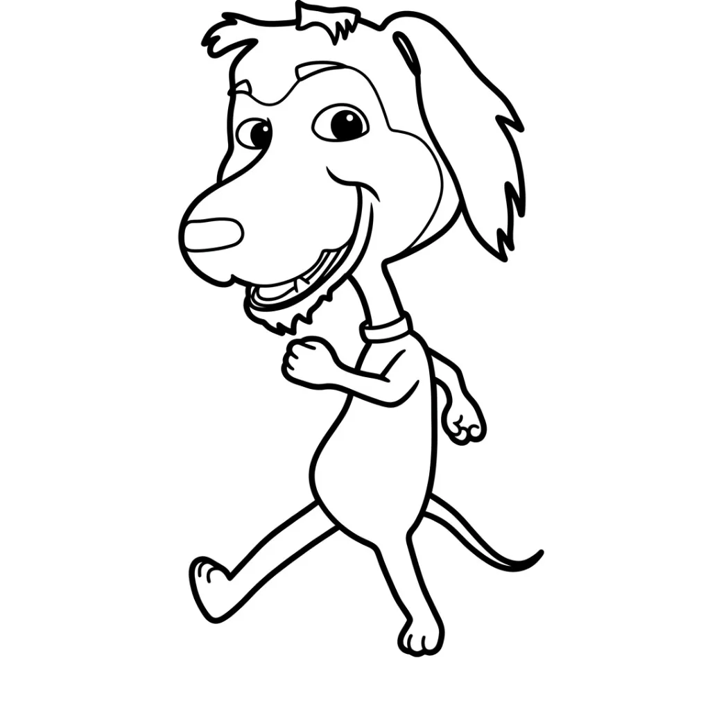 Perro Chocolo 17 para colorear para niño para imprimir gratis