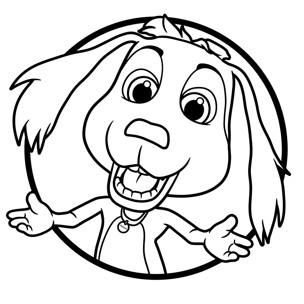 imagen de Perro Chocolo 21 para colorear para niño