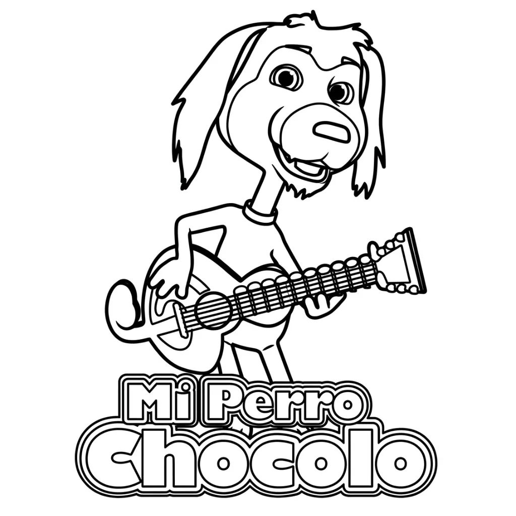 Perro Chocolo 9 para colorear para descargar