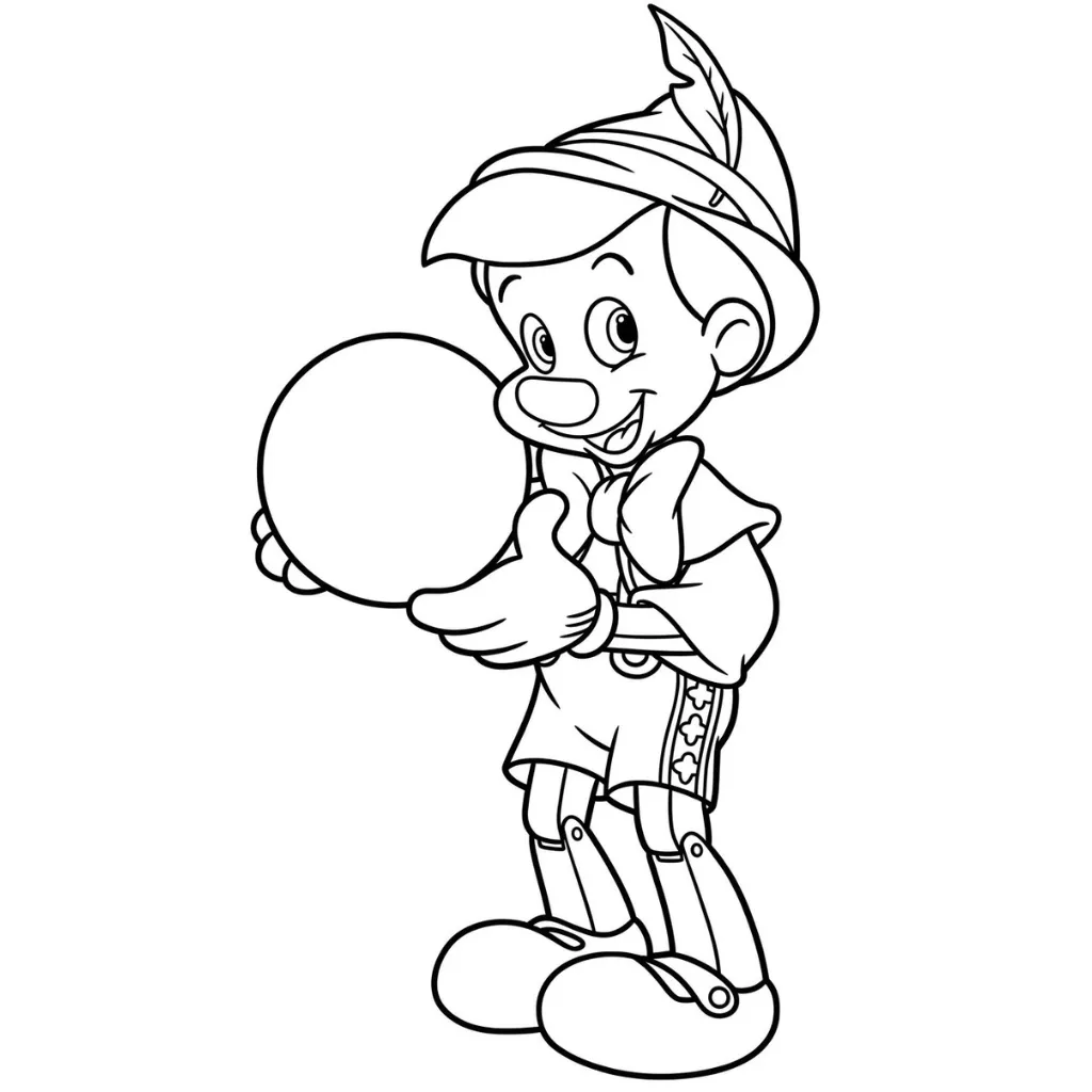 Pinocchio 10 printable coloring pages for kids