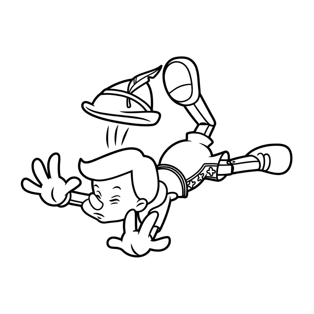 Pinocchio 13 printable coloring pages for a 6-year-old boy