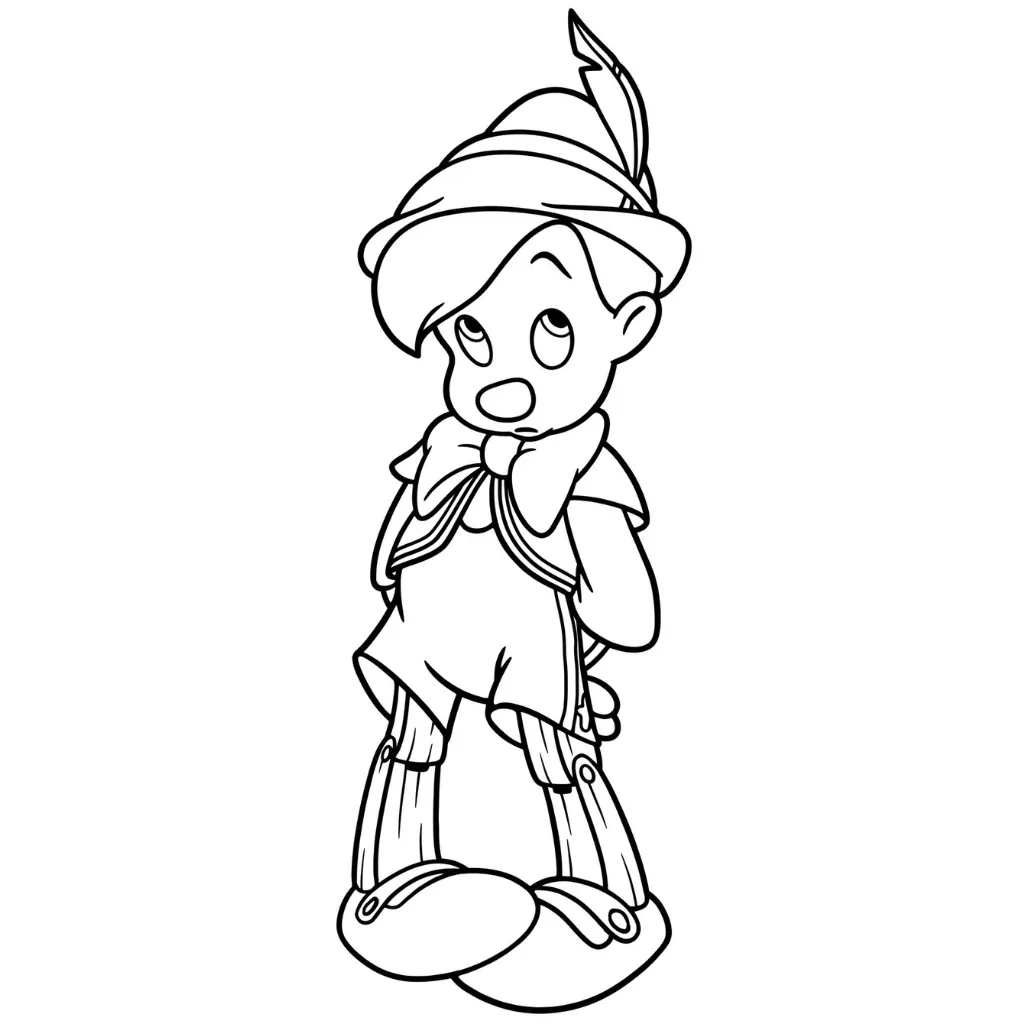 Pinocchio 14 coloring pages for a 3-year-old boy