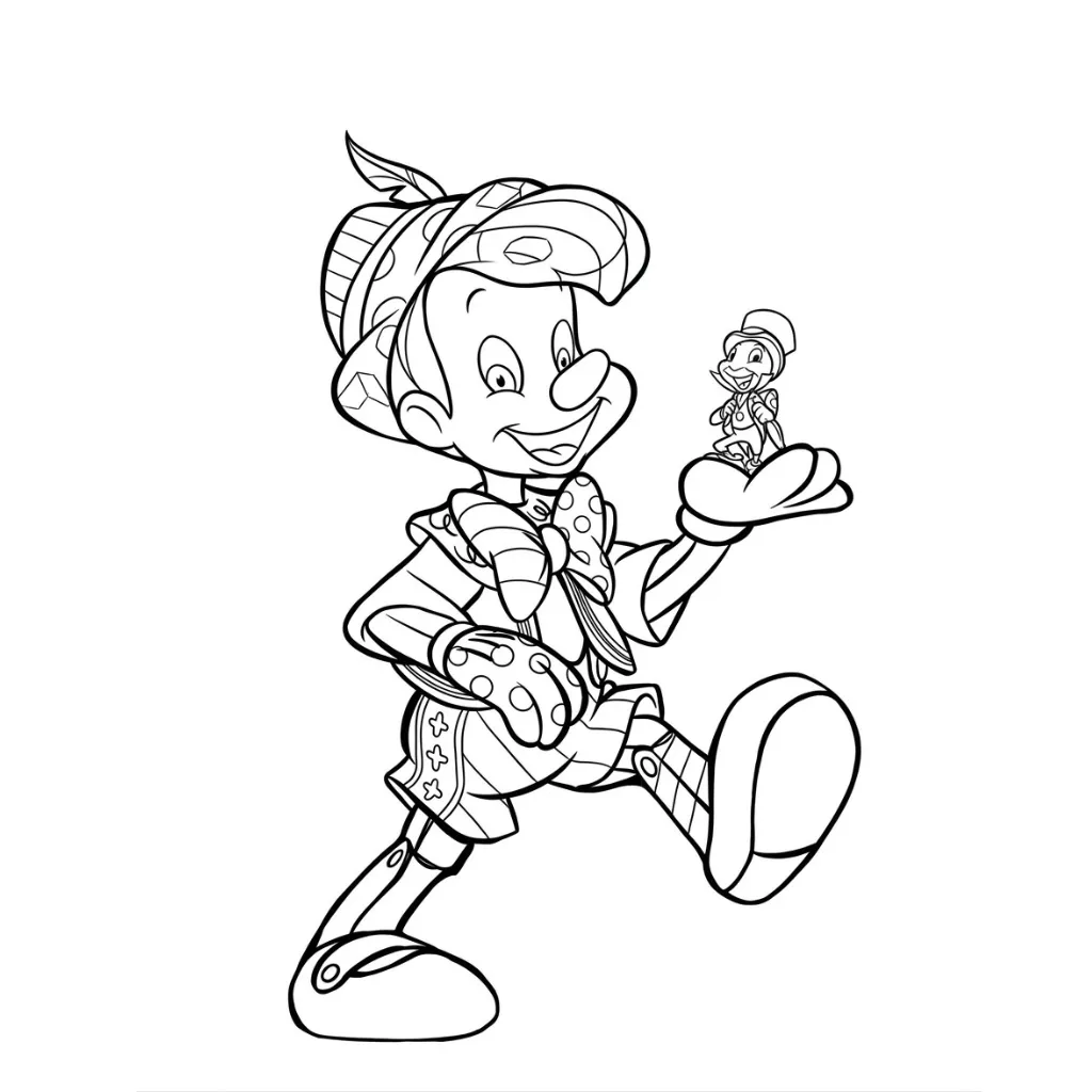 Pinocchio 2 coloring page and printable drawing