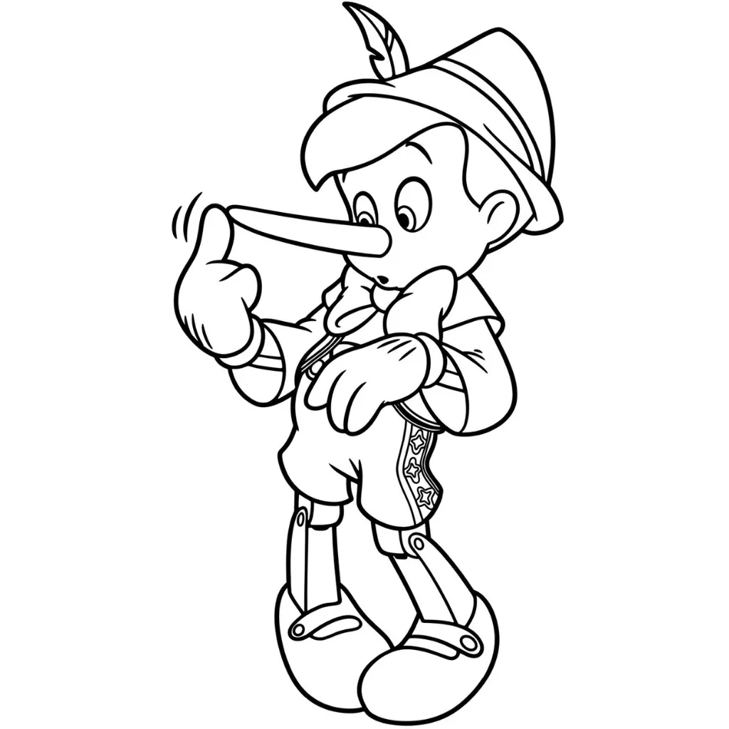 Pinocchio 24 printable coloring pages for kids