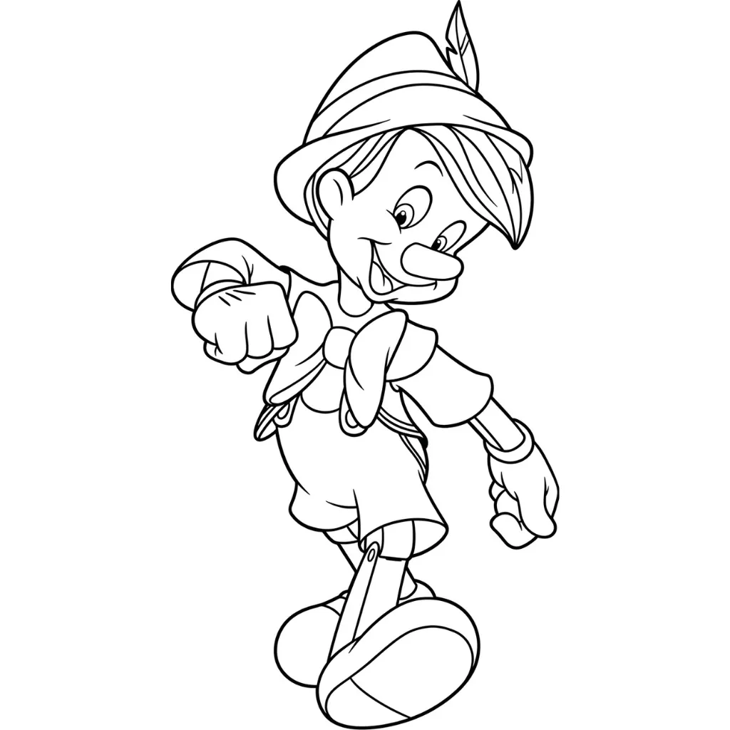 Pinocchio 25 printable coloring pages for a 6-year-old boy