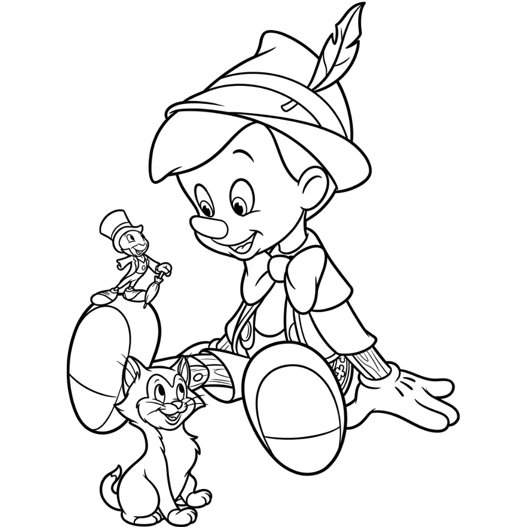 Pinocchio 6 free printable coloring pages (PDF)