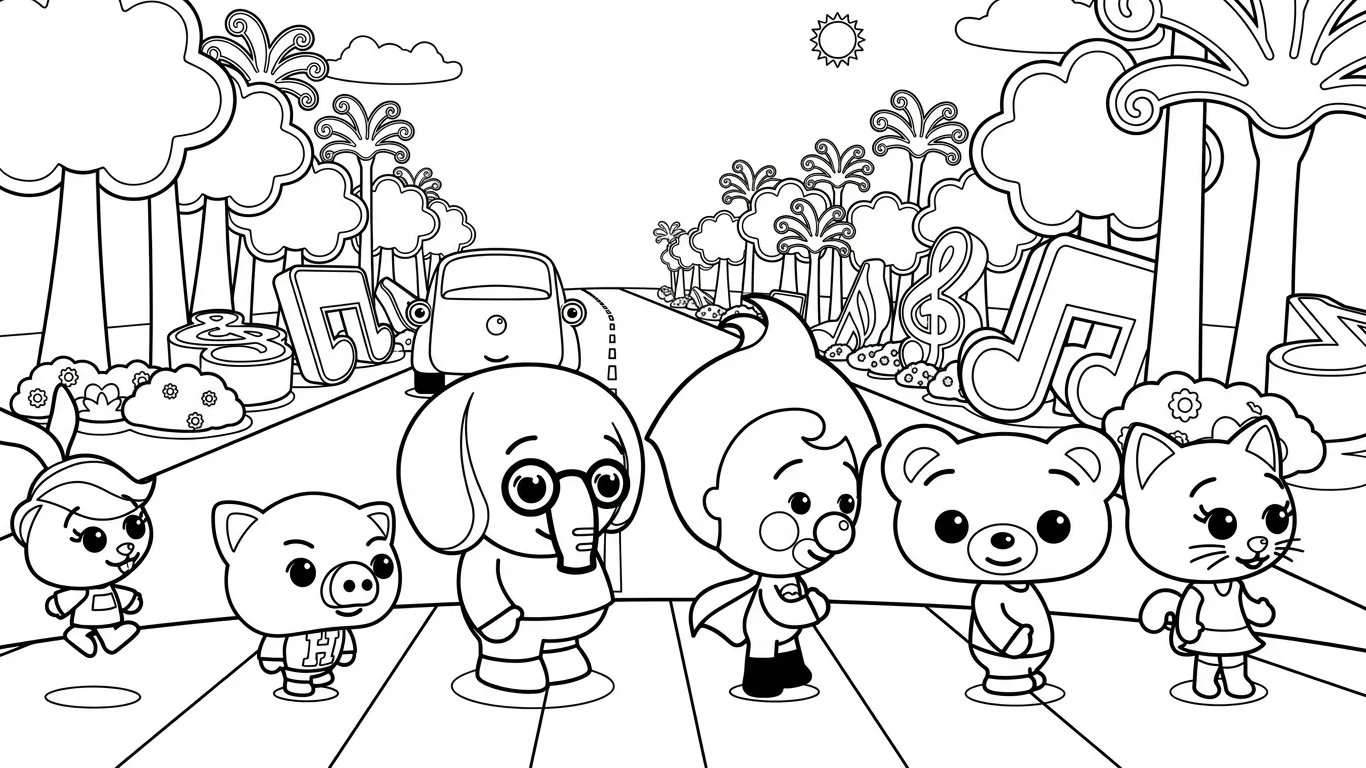 Plim Plim Para Colorear para colorear para niños