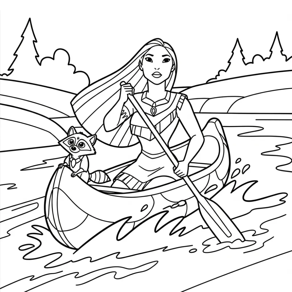 descargar Pocahontas 13 para colorear gratis