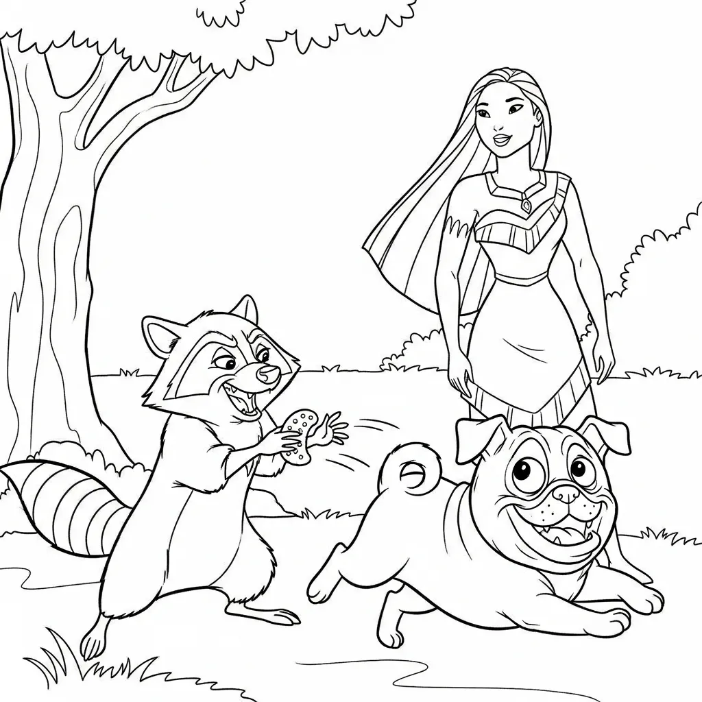 Pocahontas 15 para colorear para descargar