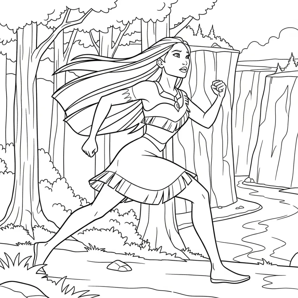 Pocahontas 22 para colorear de para niños