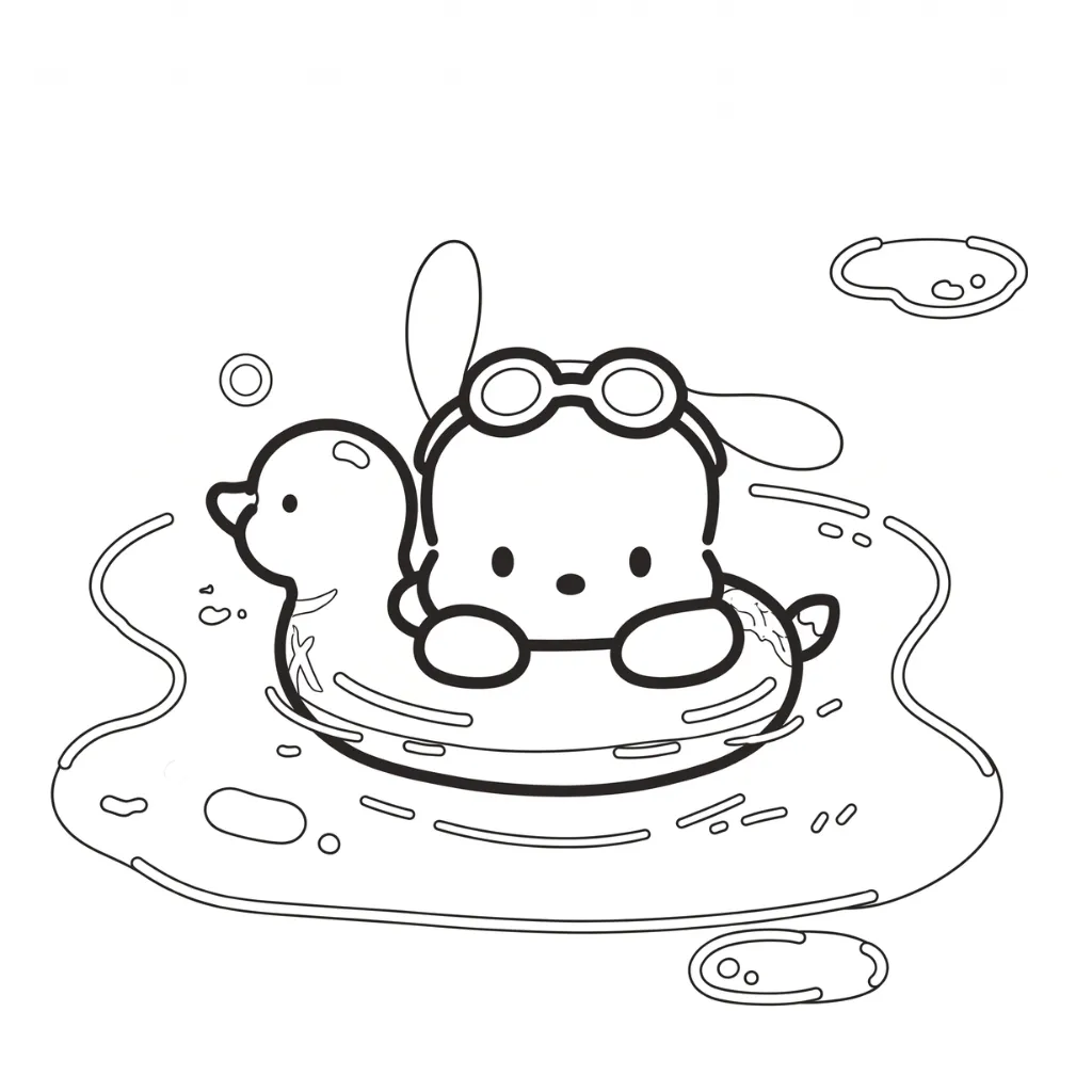 Pochacco 1 para colorear para niño de para imprimir