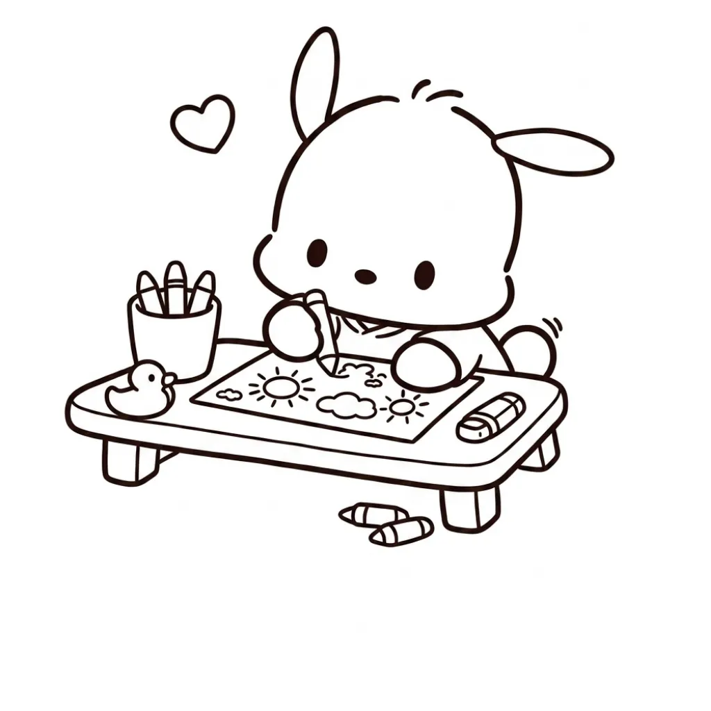imagen de Pochacco 15 para colorear para niño
