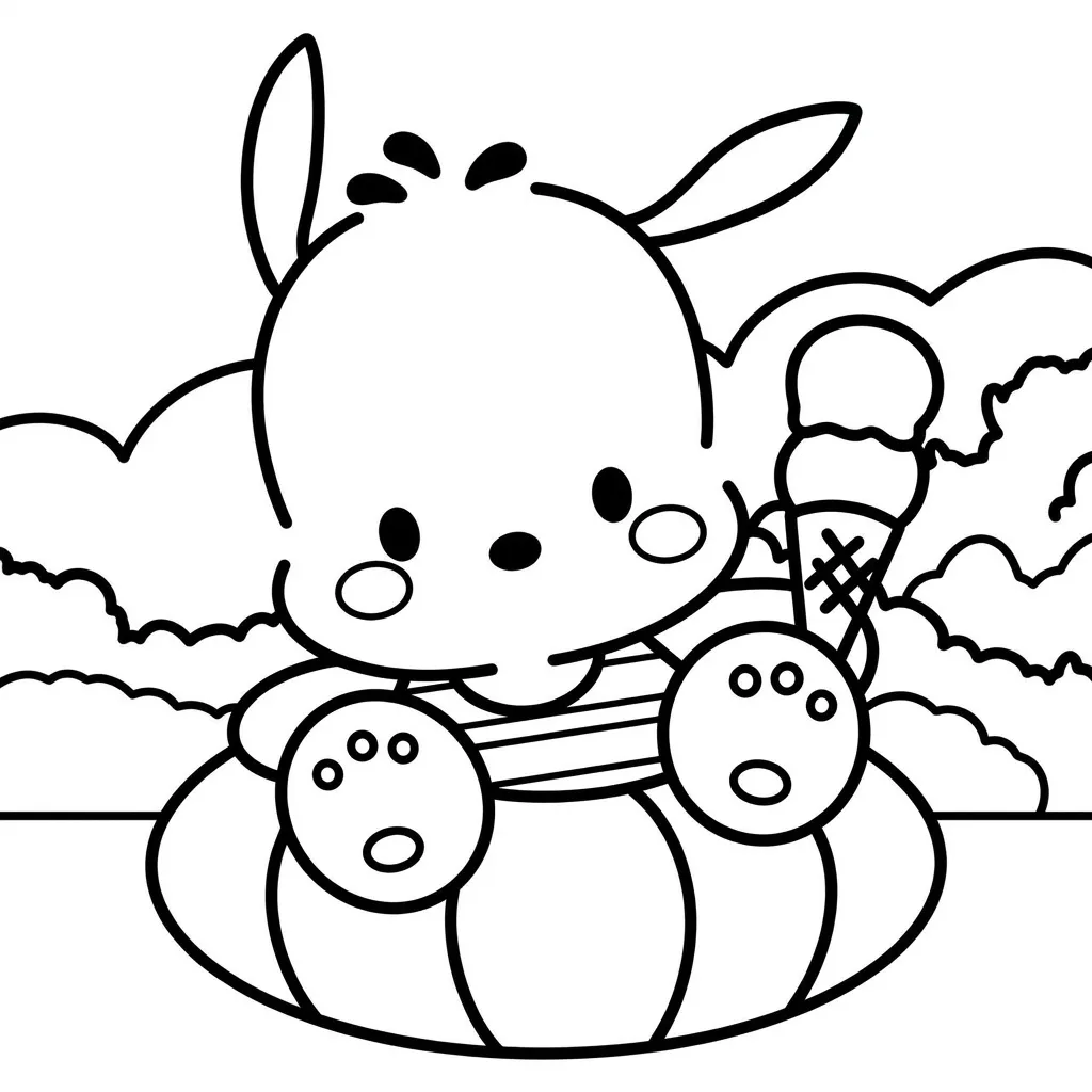 Pochacco 17 para colorear para imprimir para niño de 12 años