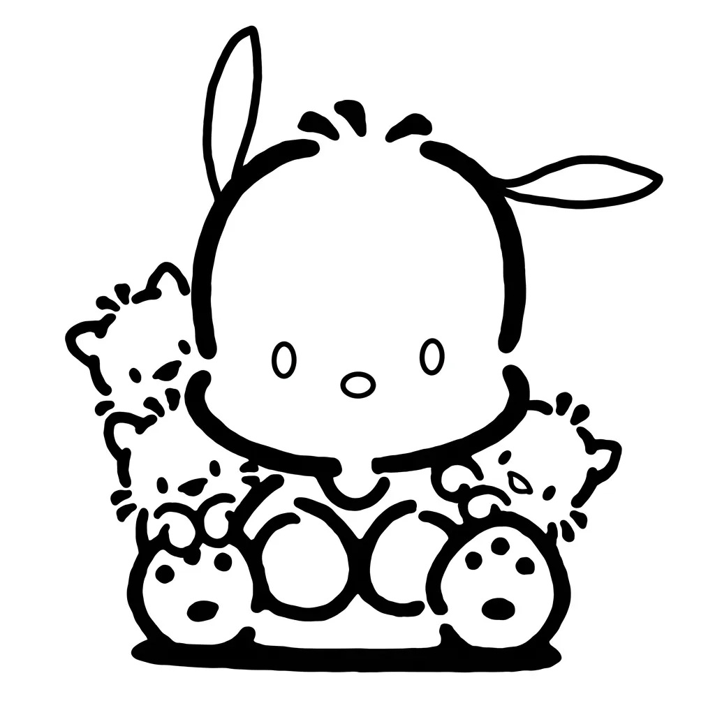 Pochacco 23 para colorear para imprimir para niños