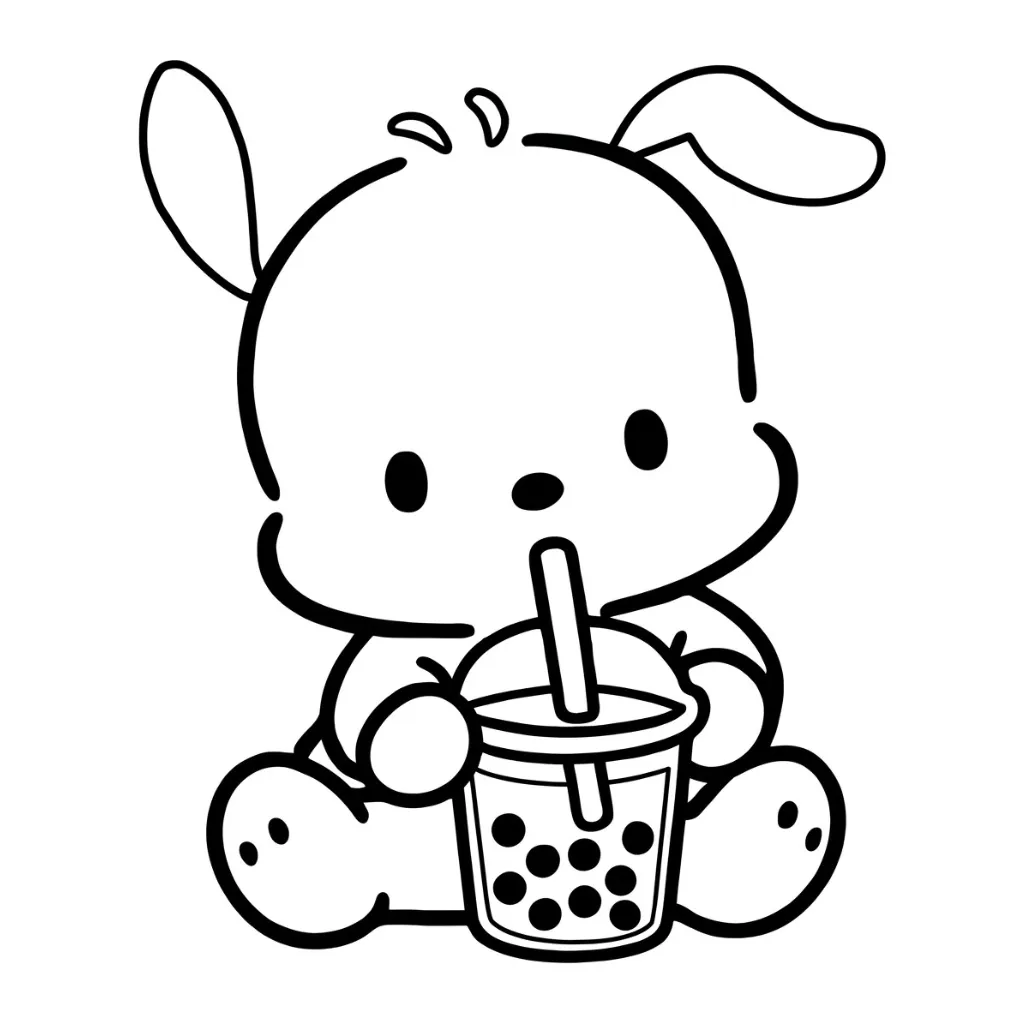 Pochacco 25 para colorear para imprimir para niño de 4 años