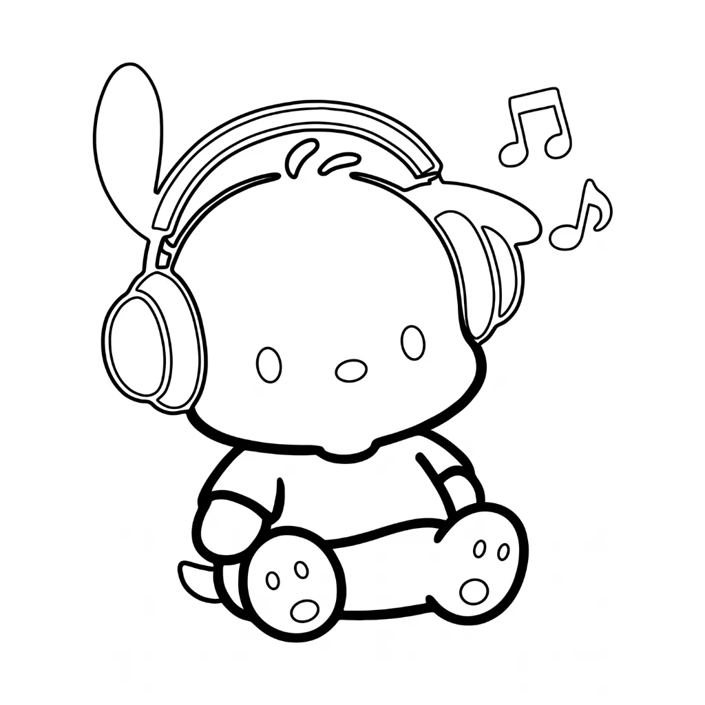 Pochacco 28 para colorear para niños para imprimir