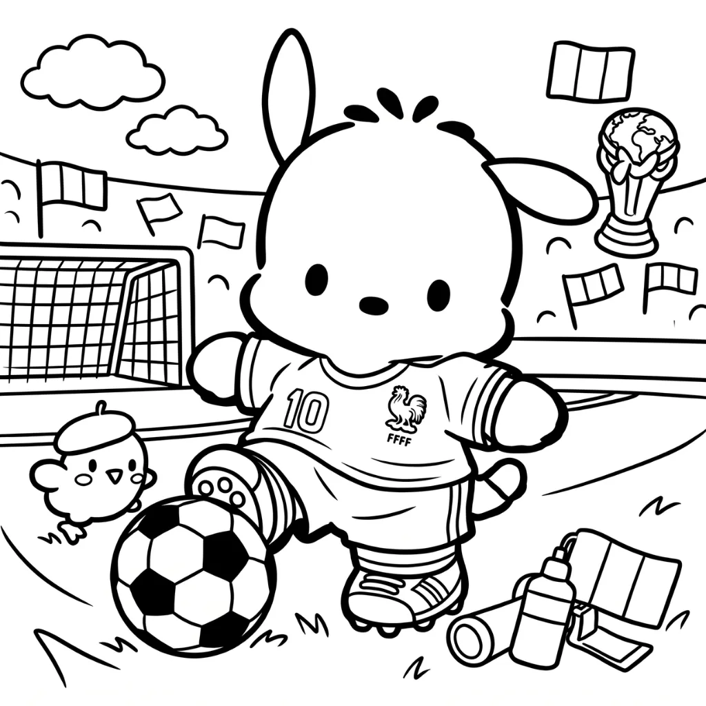 Pochacco 5 para colorear para niño de 5 años