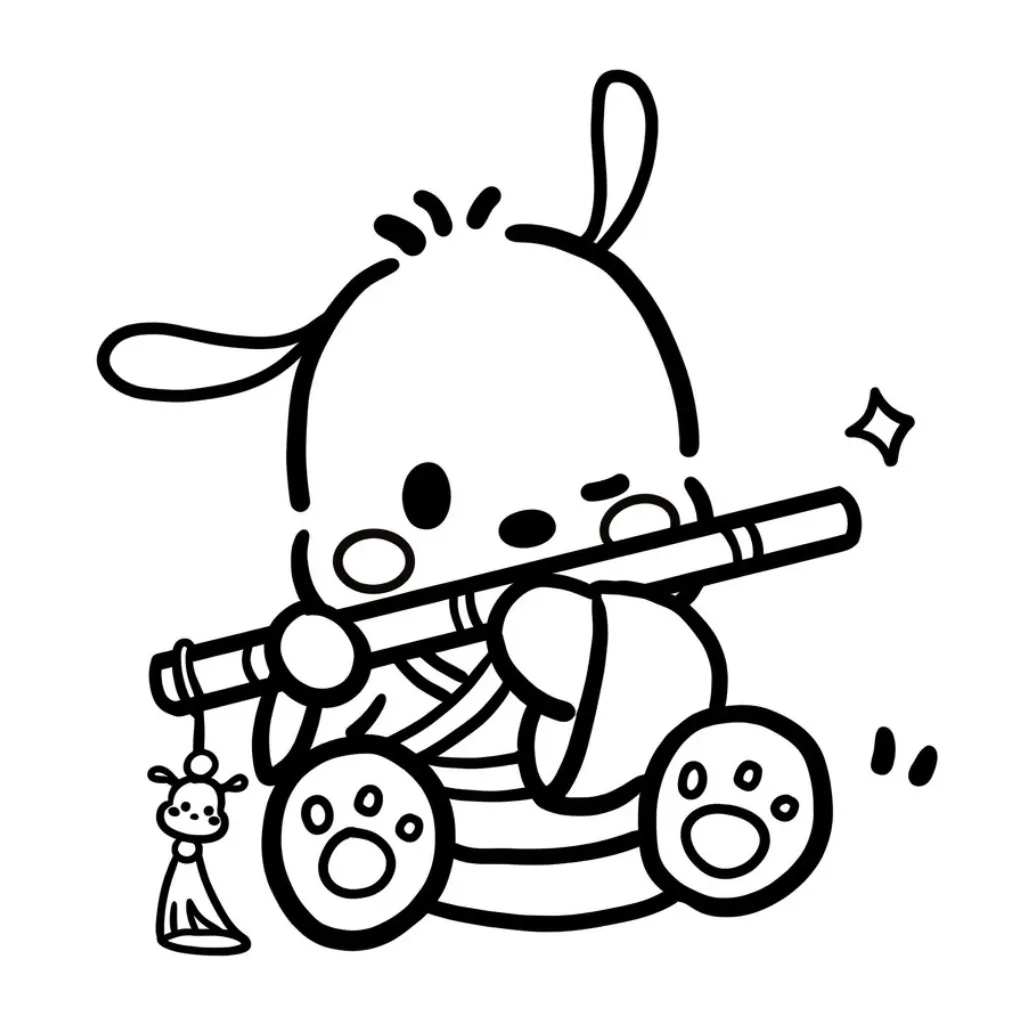Pochacco 8 para colorear en línea