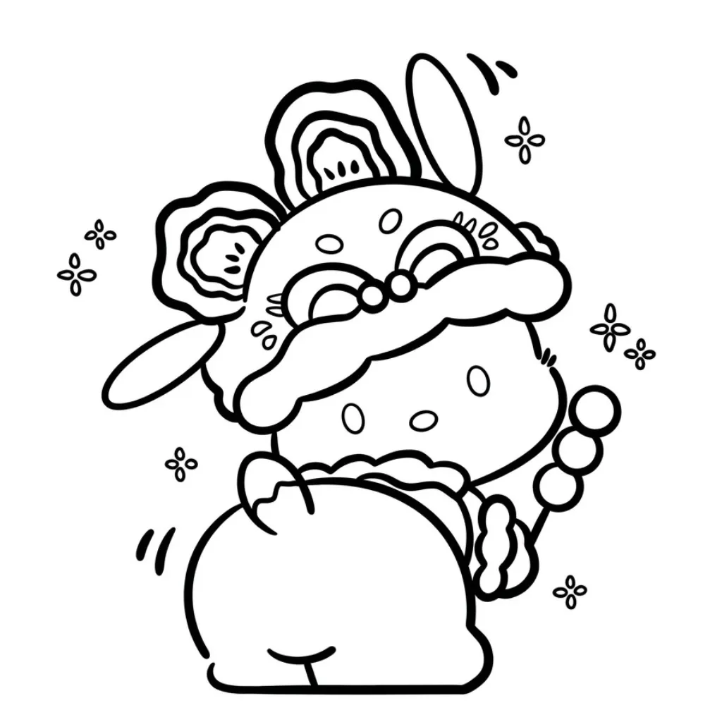 Pochacco 9 para colorear para imprimir para niño de 8 años