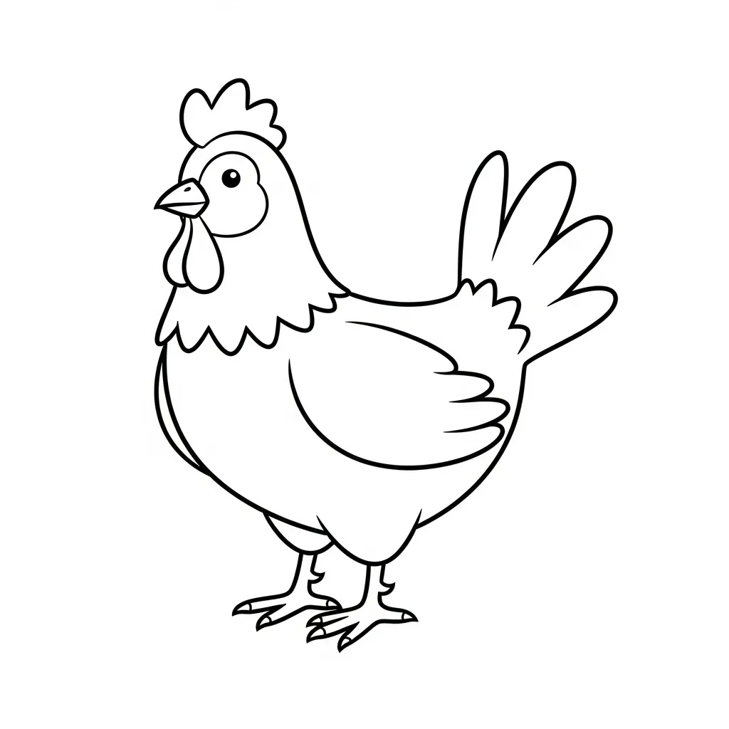 Pollo Para Colorear para colorear para niño de 10 años