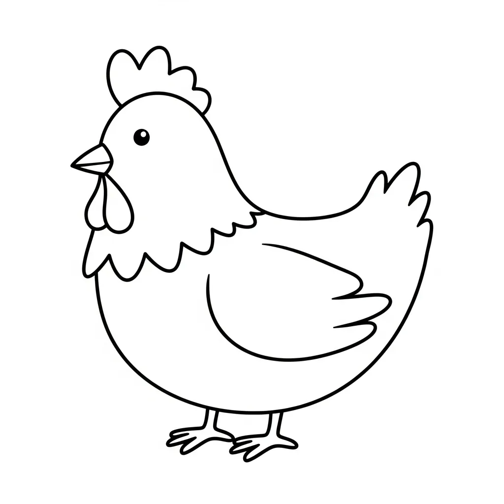Pollo Para Colorear para colorear para niño de 8 años