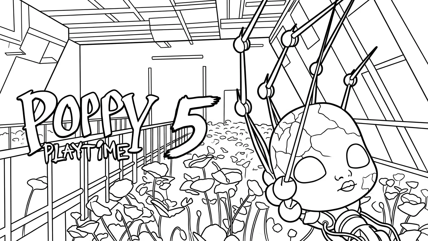 Poppy Playtime Coloring pages to print for a 2-year-old boy