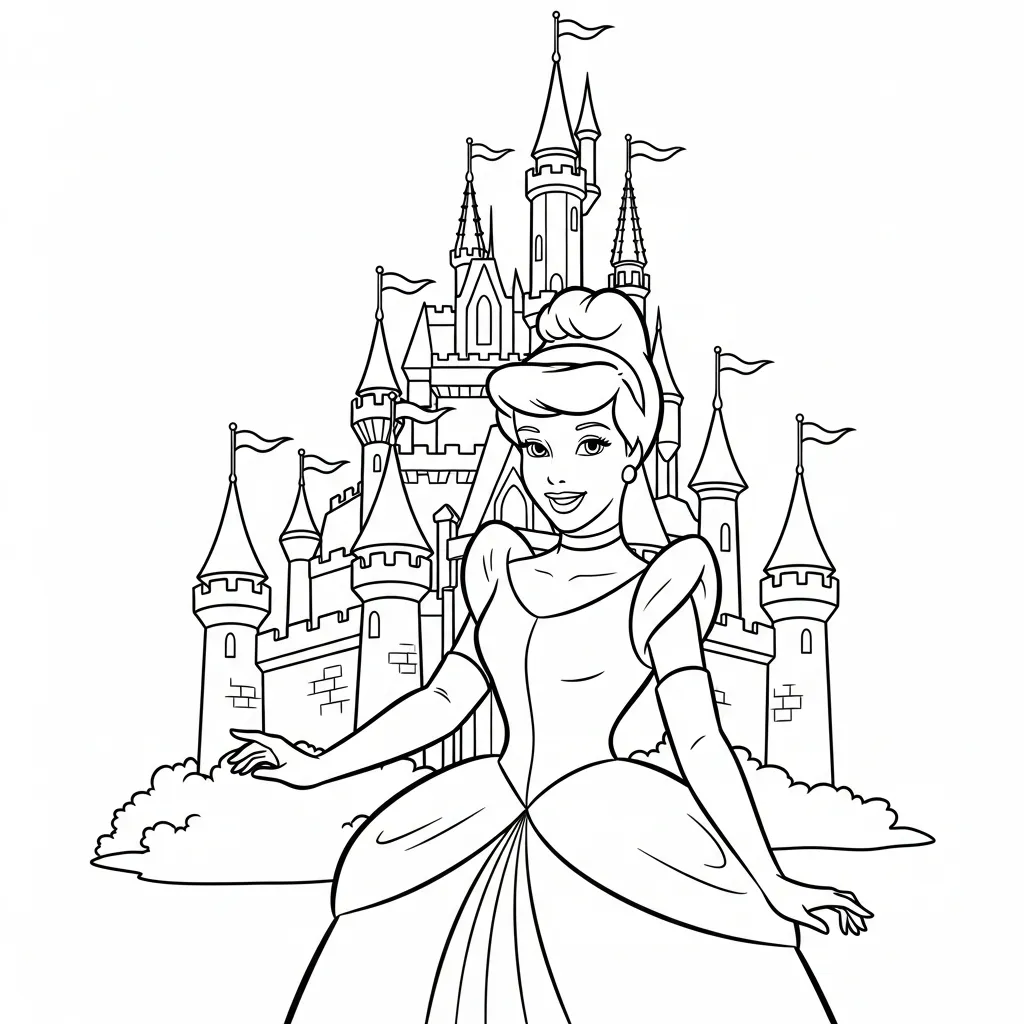 Princesas Disney Para Colorear para colorear gratis para imprimir