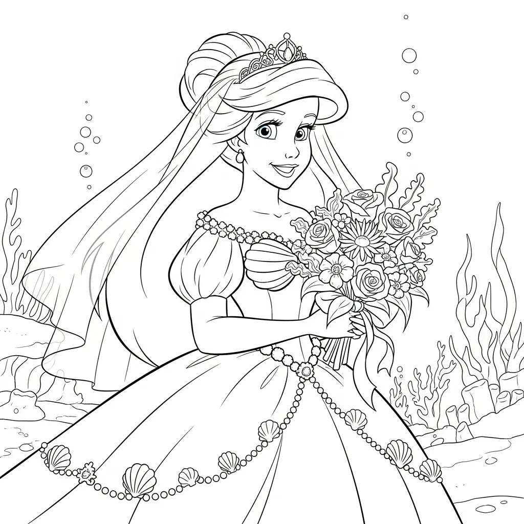 Princesas Disney Para Colorear para colorear para imprimir para niño de 4 años
