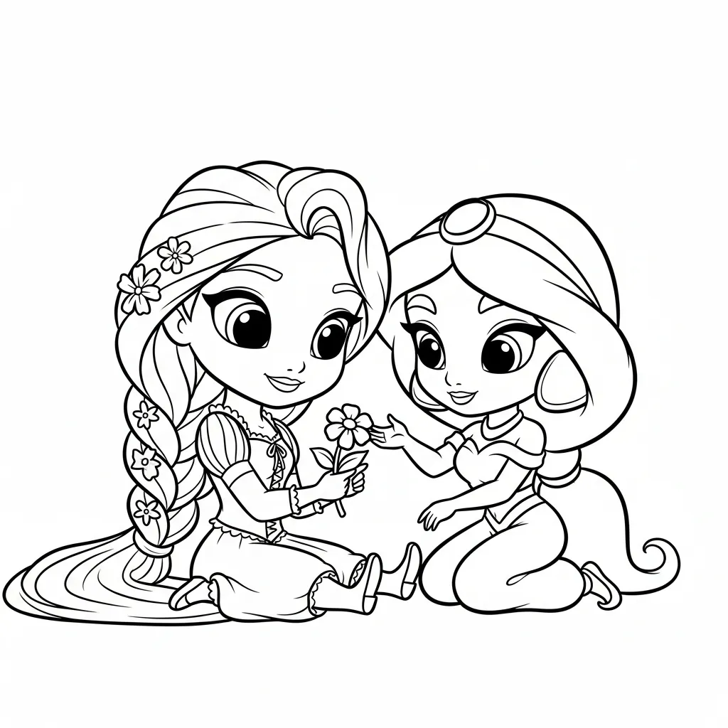 Princesas Disney Para Colorear para colorear para niño de 8 años 1