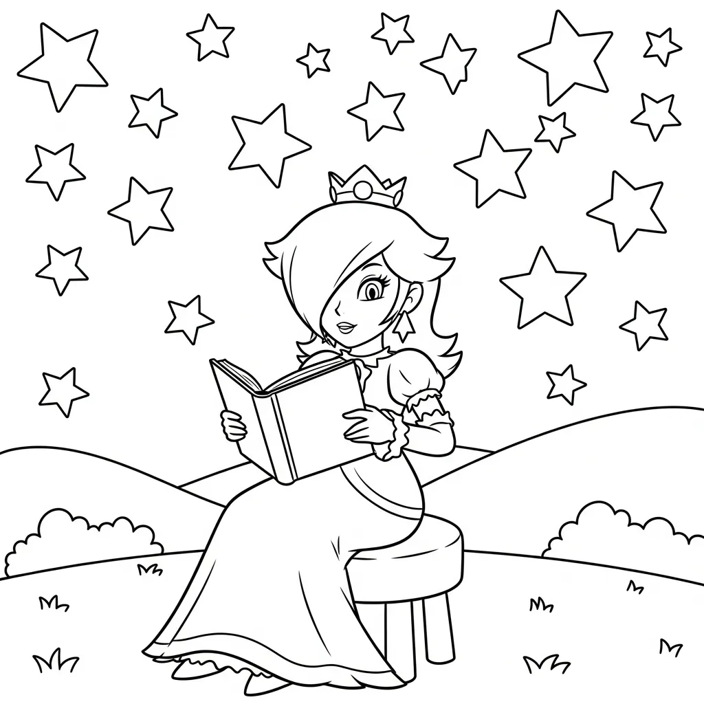 Rosalina 10 para colorear para niños