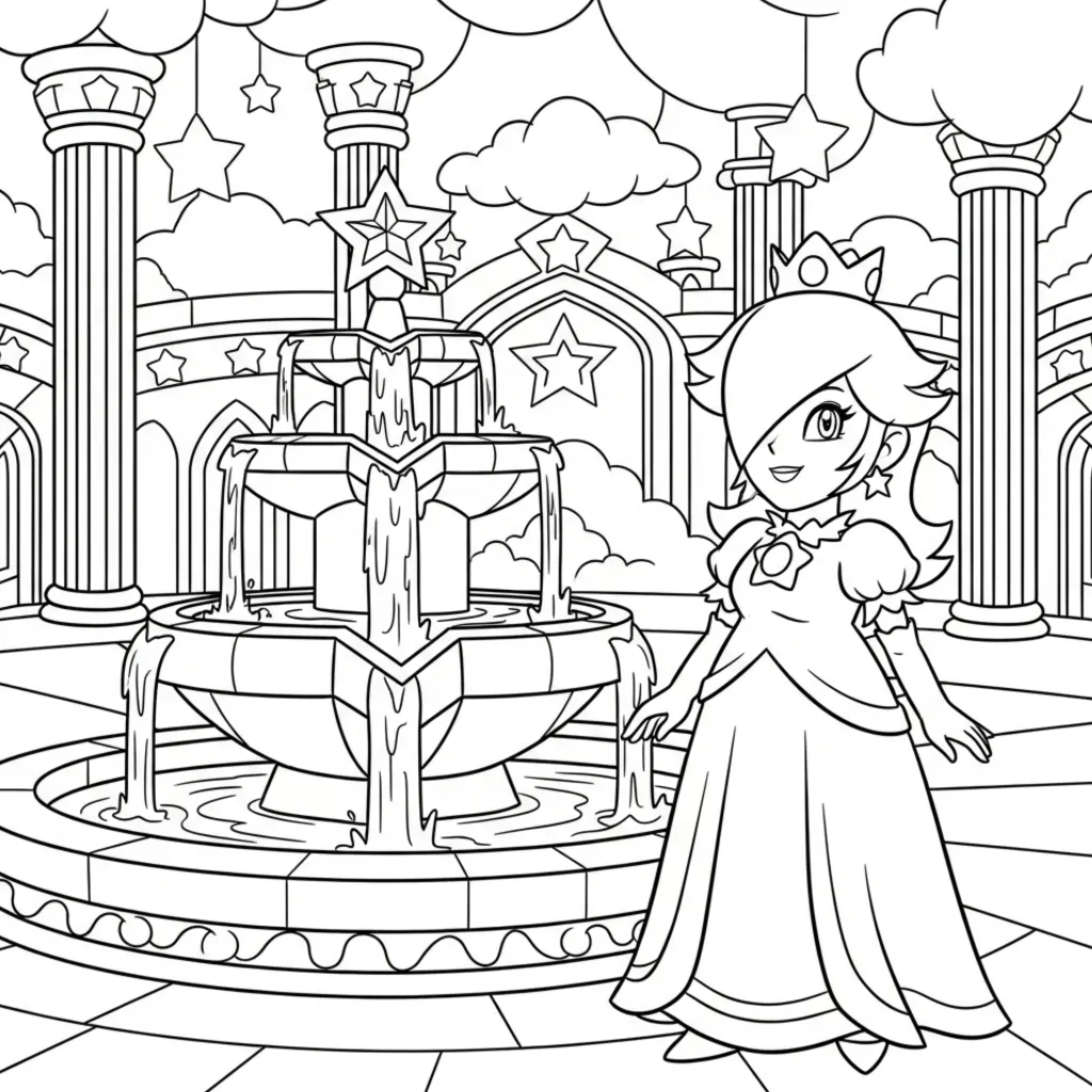 Rosalina 17 para colorear para niño para imprimir