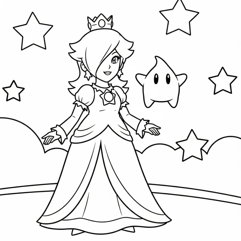 Rosalina 21 para colorear para descargar