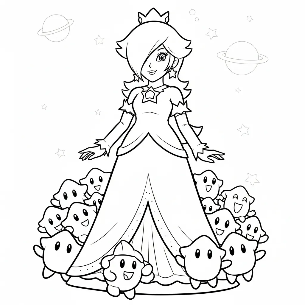 Rosalina 22 para colorear para imprimir gratis