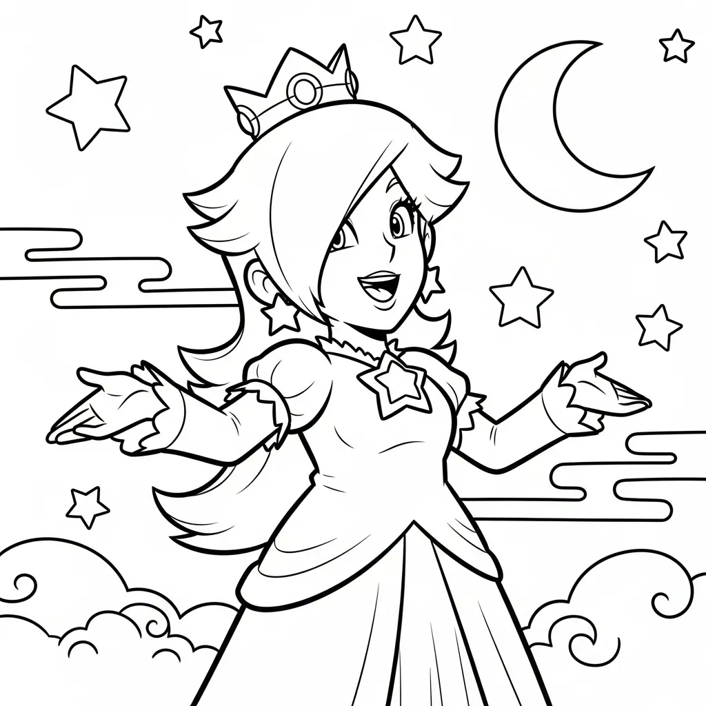 Rosalina 5 para colorear en línea