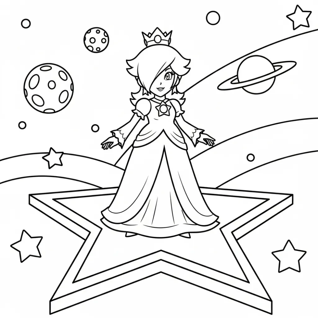 Rosalina 7 para colorear en línea
