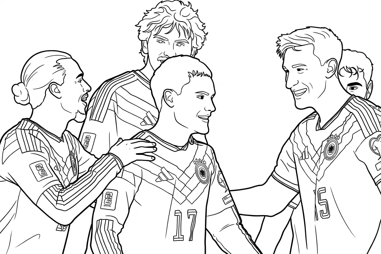Selección De Fútbol De Alemania – Copa Mundial 2026 Para Colorear para colorear para niños para imprimir