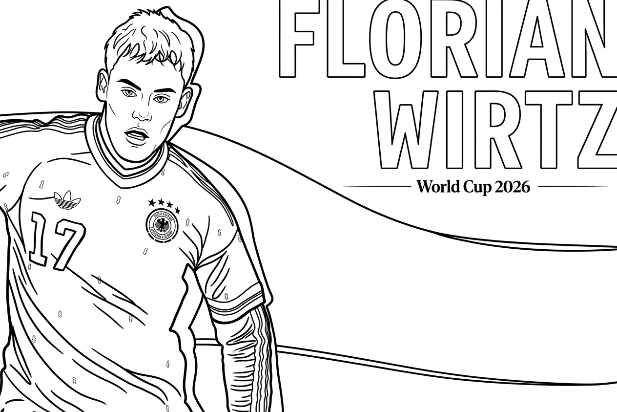 Selección De Fútbol De Alemania – Copa Mundial 2026 Para Colorear para colorear para imprimir gratis pdf
