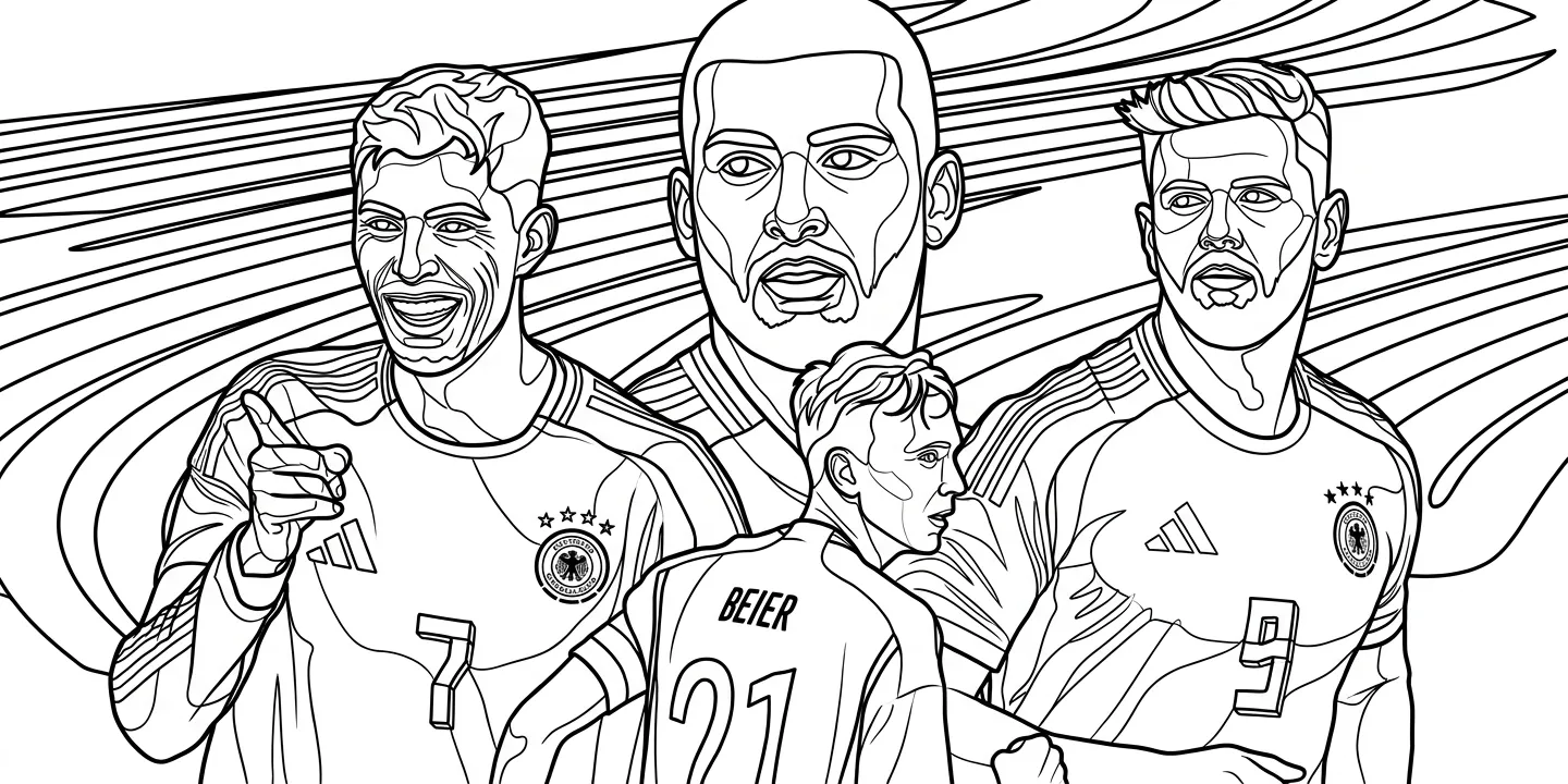 Selección De Fútbol De Alemania – Copa Mundial 2026 Para Colorear para colorear para imprimir pdf gratis