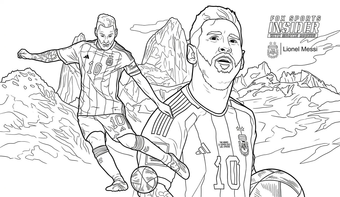 Selección De Fútbol De Argentina – Copa Mundial 2026 Para Colorear para colorear para bebé para imprimir