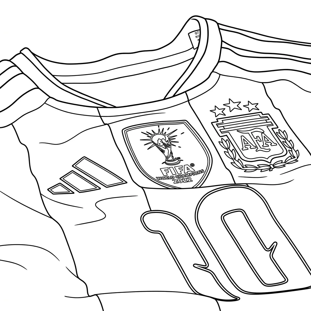 imagen de Selección De Fútbol De Argentina – Copa Mundial 2026 Para Colorear para colorear para niño 1