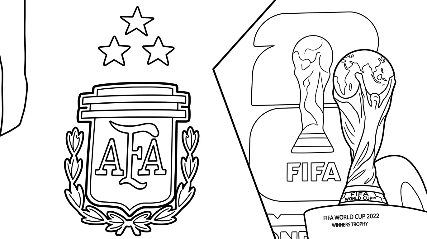 Selección De Fútbol De Argentina – Copa Mundial 2026 Para Colorear para colorear para imprimir para niño de 7 años