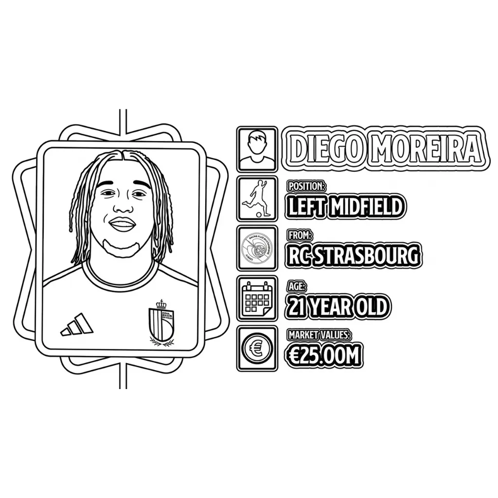 Selección De Fútbol De Bélgica – Copa Mundial 2026 25 para colorear para imprimir pdf gratis