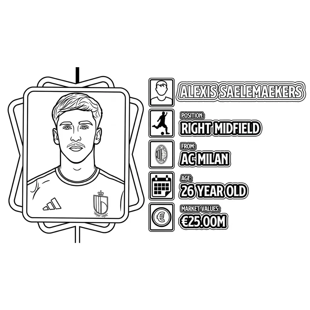 Selección De Fútbol De Bélgica – Copa Mundial 2026 26 para colorear para imprimir gratis