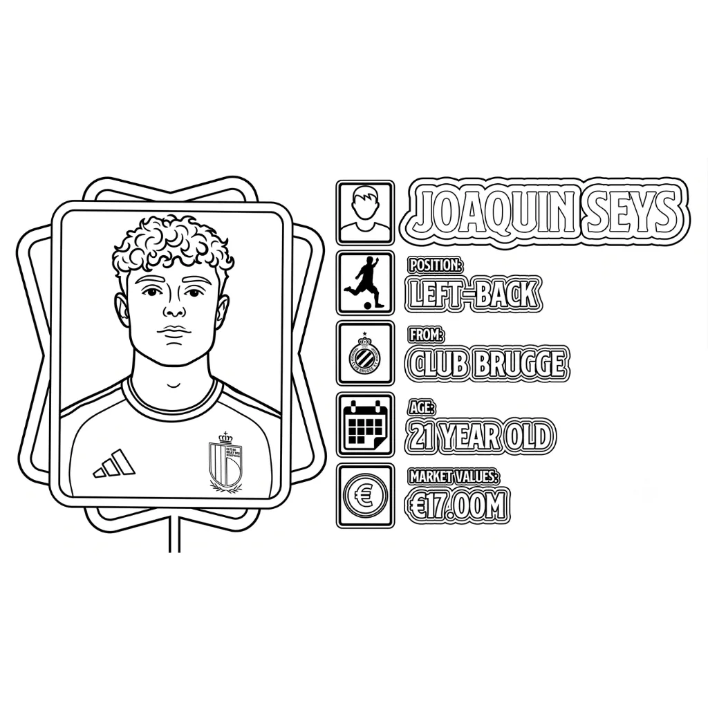 Selección De Fútbol De Bélgica – Copa Mundial 2026 4 para colorear y dibujo para imprimir